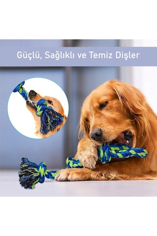 Valkyrie 2 Li Büyük Boy Köpek Halat Oyuncağı Seti Isırma Çekiştirme Diş Kaşıma Eğitim İpi