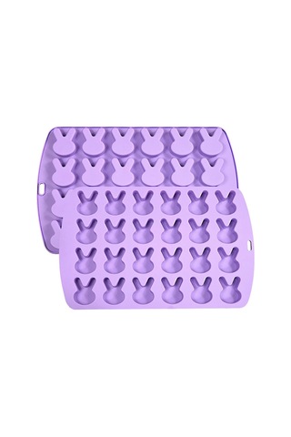 Adet Paskalya Tavşanı Silikon Kalıp Çikolata İçin 24 Boşluk Mor