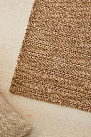 Ocean Home Textile Yıkanabilir Jüt Görünümlü Naturel Renk Balıksırtı Halı Kilim 160 X 230 Cm