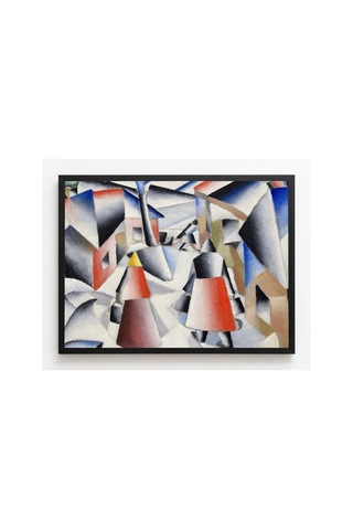 Modern Sanat Maleviç Kar Fırtınası Sonrası Köyde Sabah Çerçevesiz Poster 21x30 Cm A4 Tablo