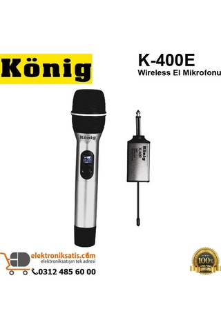 König K-400 Uhf Şarjlı Kablosuz El Mikrofonu