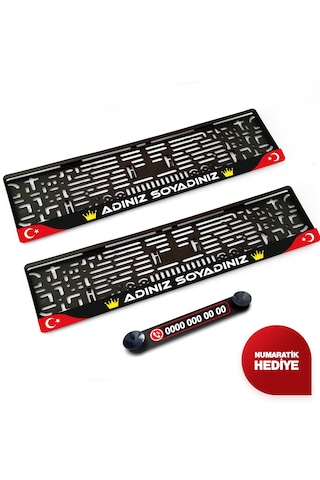 İsme Özel Kişiye Özel Plakalık Numaratik Hediyeli
