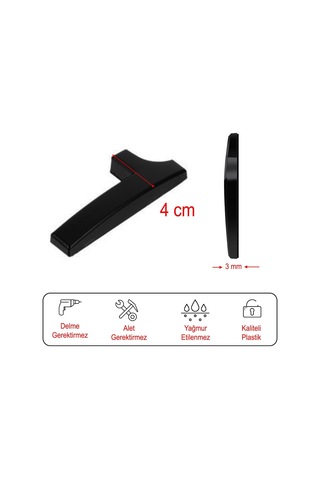 Lexroo Yapışkanlı Kapı Numarası Küçük Boy 50 Mm 5 Cm Numara 1 Rakam Bir Sayısı Siyah Renk Numaralar Standart