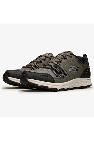 Skechers Escape Plan Trail Leather Memory Foam Mens Outdoor Shoes Hakiki Deri Hafızalı Taban Su İtici Erkek Outdoor Ayakkabı Haki Haki