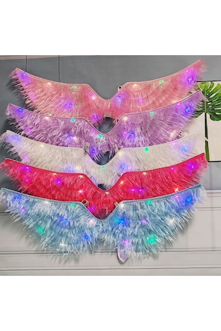 Lıcorıce Kumaş Parlayan Kanatlar Parti Dekoru-mor