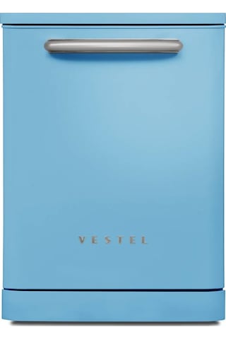 Vestel Bm 5011 3 Programlı 13 Kişilik Retro Bulaşık Makinesi Düş Mavisi