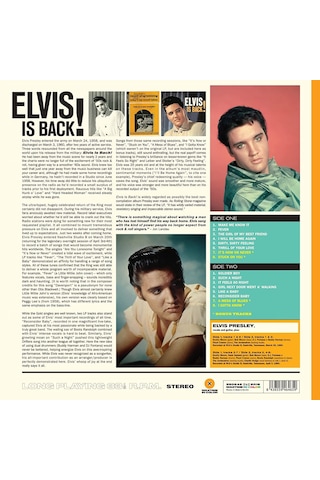 Elvis Presley - Elvis Is Back - Limited Edition In Solid Orange Colored Vinyl. - Plak