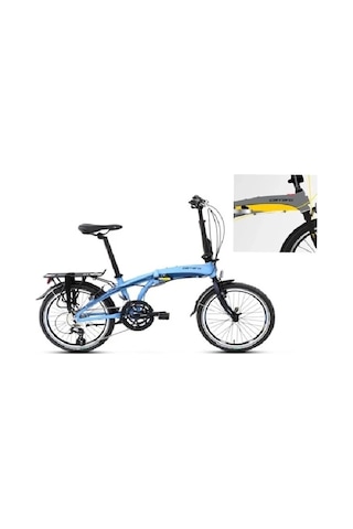 Carraro Flexi 116 V Fren 16 Vites 20 Jant Katlanır Bisiklet Mat Kül Gri Siyah Sarı 32 Kadro Çok Renkli
