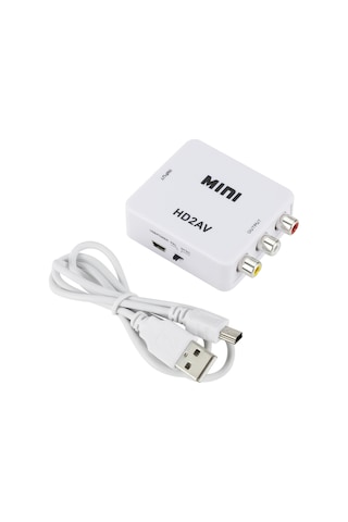 Yaleker Beyaz Hd'den Av'ye Sinyal Dönüştürücü - Hd Giriş, Av Çıkış, Ses-video Dönüşümü, Kaliteli Video'dan Cvbs'ye