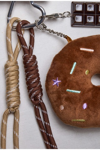 Kahve Donut Ve Çikolata Detaylı Çoklu Charm Anahtarlık Çanta Kıyafet Ve Telefon Aksesuarı