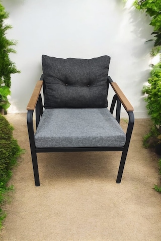 Pimango Pi Angel Demonte Metal Tekli Bahçe Mobilyası Antrasit - Gri 60 x 60 Antrasit  - Gri