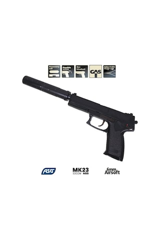 Asg Mk23 Silent Susturuculu Nbb Airsoft Tabanca