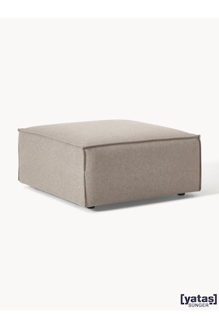 Most Mollis Kare Puf Silinebilir 10 Kahverengi Keten Kumaş Yumuşa