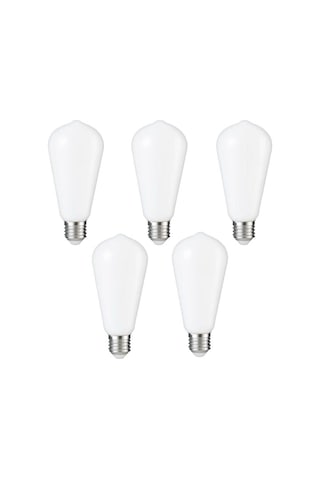 Orbus Milky 5li St6w Led Filament Ampul Beyaz Cam, Sarı Işık, 6w 540 Lümen E27 Duy