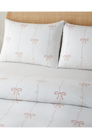 English Home Pretty Charm Kolay Ütülenir Çarşaflı Çift Kişilik Nevresim Takımı 200x220 Cm Pudra Pudra