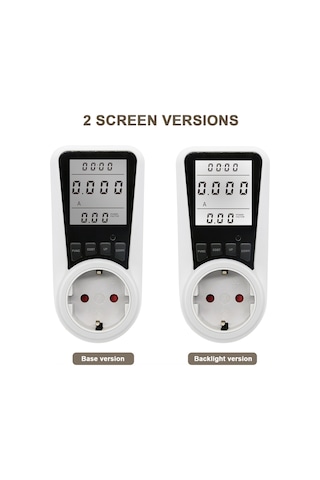 Yuntech01 Beyaz Avrupa Standartlı Akıllı Prizi - Enerji Tüketim Ve Maliyet Ölçer, Büyük Ekranlı, Ac230v-250v 250V 16A