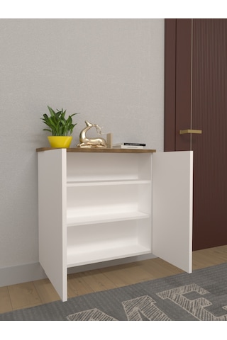 Modern Kapaklı Dresuar Ahşap - Beyaz