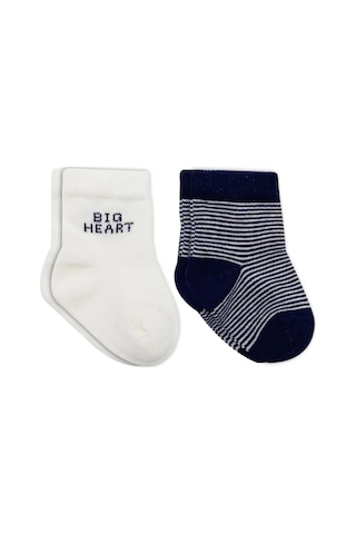 Bistyle Big Heart Penye Soket Çorap 2'li Bs10117 Lacivert Lacivert