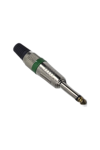 6.35mm Mono Jak Metal Kasa Altın Uçlu Profesyonel Gitar Amfi Hoparlör Ses Kablosu Tamir Konnektörü