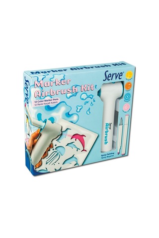 Lexroo Aırbrush Kıt 12 Keçeli Kalem İle Birlikte