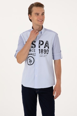 U.s. Polo Assn. Erkek Lacivert Gömlek Desenli 50299351-vr033 Lacivert