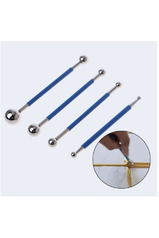 Yunboo Metal Grout Press Tool Set - 4 Parça Seramik Tuğla Ocağı Dolgu Aleti - Profesyonel Tiling Bakımı Gereci Mavi