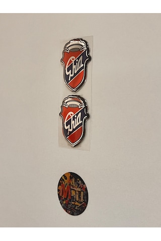 Ghia Arma Damla Sticker 3,5x4,5cm Gia Etiket Arma Direk Arması Damla Chia Ghia Arma Logodamla 2 Adet Hologram