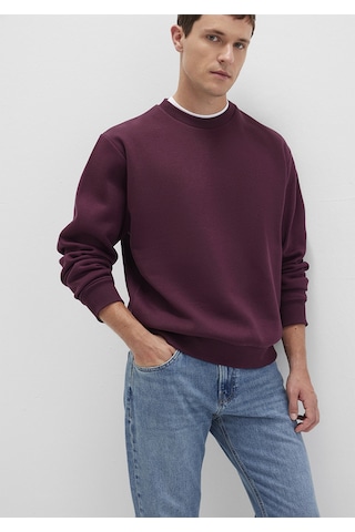 Mavi - Bisiklet Yaka Bordo Basic Sweatshirt 0s10276-70434 Bordo