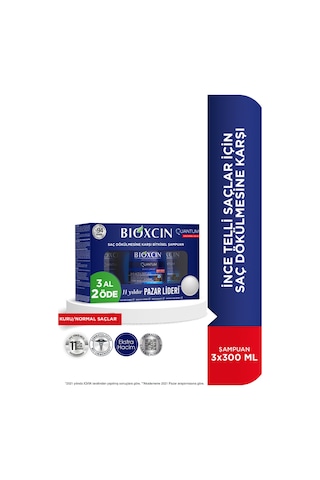 Bioxcin Quantum Şampuan 3 Al 2 Öde Kuru Normal Saçlar İçin