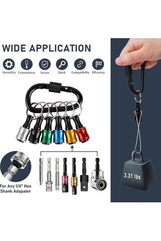 Yulong Reedark "6 Parçalı Alüminyum Anahtarlık Matkap Uç Tutucu