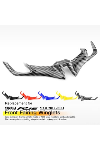 Jeehugo Yamaha R15 V3 2017-2021 Için Sarı Abs Ön Fairing Kanatçık - Rüzgar Direnci Artırıcı Uyumlu Parça