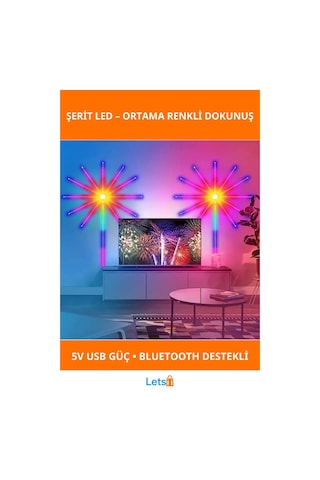 Rgb Şerit Led İç Mekan Palmiye Dekoratif Aydınlatma 1 Adet