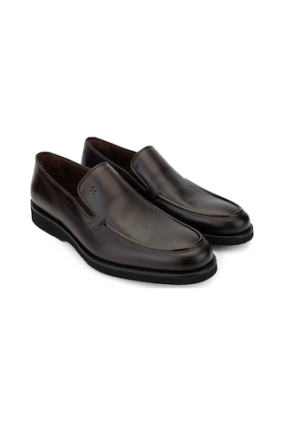 Tamer Tanca Erkek Hakiki Deri Loafer Ayakkabı 342 7358y Erk Ayk Sk24-25 Kahve Prm Kahverengi