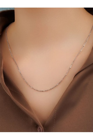 Veronika Gümüş 925 Boyun Zincirli Denizci Zinciri 432471169 Gri