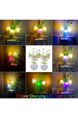 Ruicoo Renk Değiştiren Led Gece Lambası - Otomatik Açma/kapama, 0.6w Enerji Tasarruflu Dekoratif Işık Çok Renkli