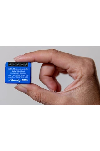 Shelly 1 Mini Gen3 1 Kanallı Akıllı Ev Anahtarı Wifi Kuru Kontak