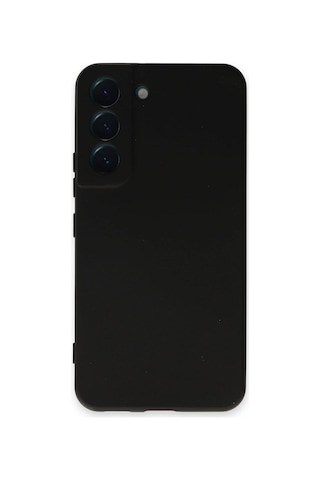 Galaxy S22 İle Uyumlu Kapak Kamera Korumalı Içi Kadife Lansman Silikon Kılıf - Siyah 50 x 22