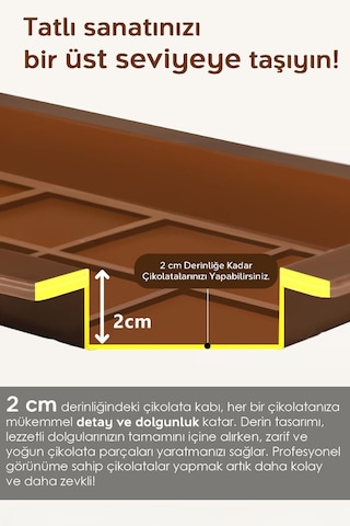 2 Adet Dubai Çikolatası Kalıbı - Büyük Tablet Çikolata Kalıbı Silikon Kalıp