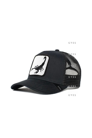 Caxis Spor Hayvan Figürlü Şapka Unisex Arkadan Ayarlanabilir Siyah Akrep