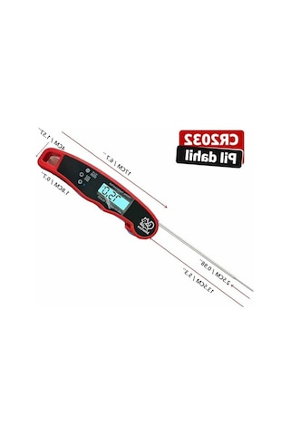 Dijital Hızlı Mutfak Termometresi, Katlanabilir Ve Lcd Ekranlı