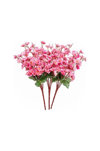 Yapay Çiçek Bahardalı Japon Kiraz Çiçeği 9 Dallı 35Cm Pembe 3 Dem