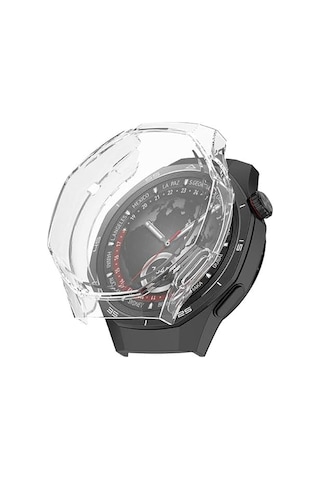 Forzacase Huawei Watch Gt5 Pro 42mm İle Uyumlu Önü Kapalı Ekran Korumalı Silikon Kılıf - Fc010 Şeffaf