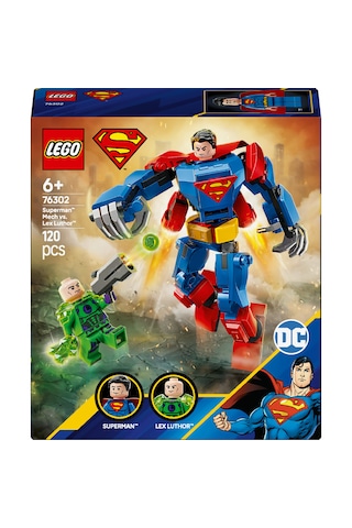 LEGO® DC Superman™ Robotu, Lex Luthor™’a Karşı 76302 - 6 Yaş ve Üzeri Süper Kahraman Sevenler için Yaratıcı Oyuncak Yapım Seti (120 Parça)