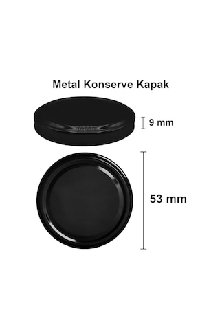 190 Ml Şeffaf Kavanoz 190 Cc Konserve Metal Kapaklı Cam Kavanoz 6 Adet Açık Kahverengi