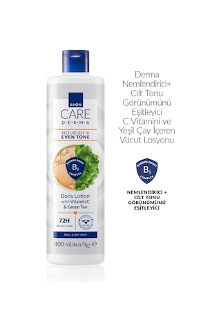 Avon Care Derma Nemlendirici + Cilt Tonu Göru Nu Mu Nu Eşitleyici C Vitamini Ve Yeşil Çay İçeren Vu Cut Losyonu 400ml