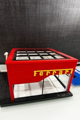 Ferrari Showroom Tasarımlı Dekoratif Diorama 1:64