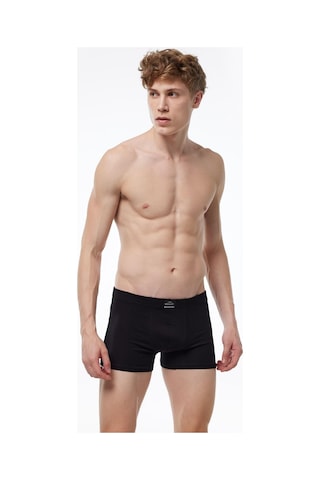 Malabadi 074 Erkek Likralı Boxer-Siyah