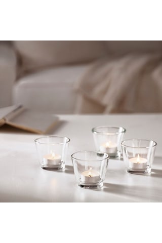 Tealight Mumluk, Cam, Gıda Servisi İçin Kullanılabilir Acı Kahverengi