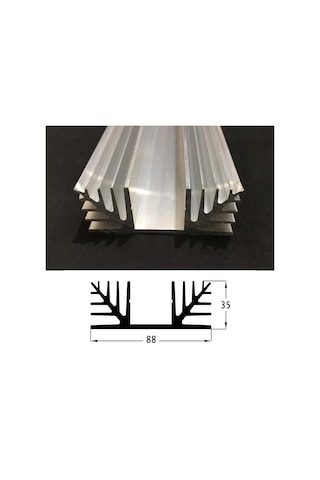 Alüminyum Soğutucu Profil Led Soğutma Profili 88 X 35 Mm 507963122