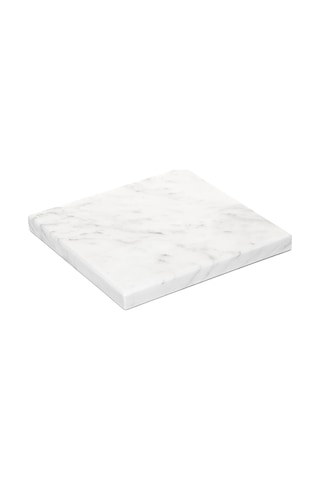 Dekoratif Sunumluk Gri Dalgalar Doğal Mermer Taş - 20x20 Cm